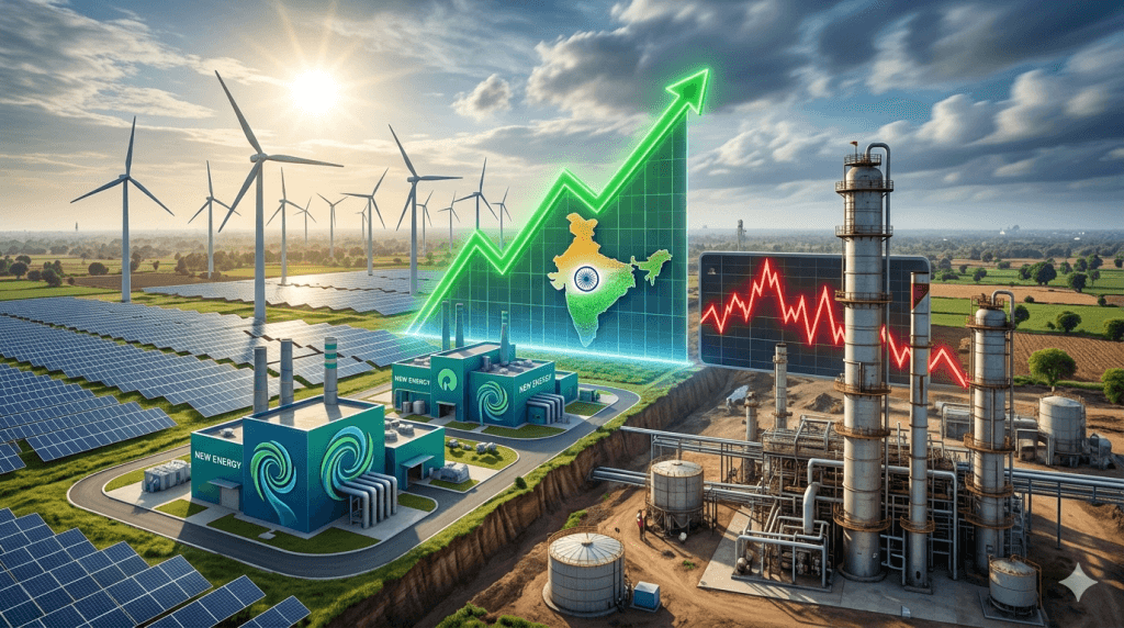 india-energy-sector-reliance-leads-green-shift-amid-oil-volatility India Energy Sector